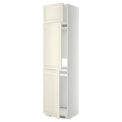 Dulap Ikea METOD alb cu margini teșite, înalt, dreptunghiular.