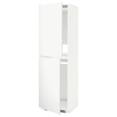 Dulap de bucătărie alb METOD cu 2 rafturi, formă pătrată, design minimalist.