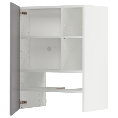 Unitate de bucătărie WhiteMETOD, două rafturi deschise, balamale cu fixare, grosime de 18 mm.