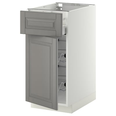 Dulap de bucătărie METOD, gri cu sertar, lemn, dreptunghiular, design modern.