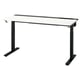 Birou reglabil pe înălțime MITTZON în alb și negru, cu un design elegant, cu picioare metalice moderne și o suprafață spațioasă, ușor de curățat.