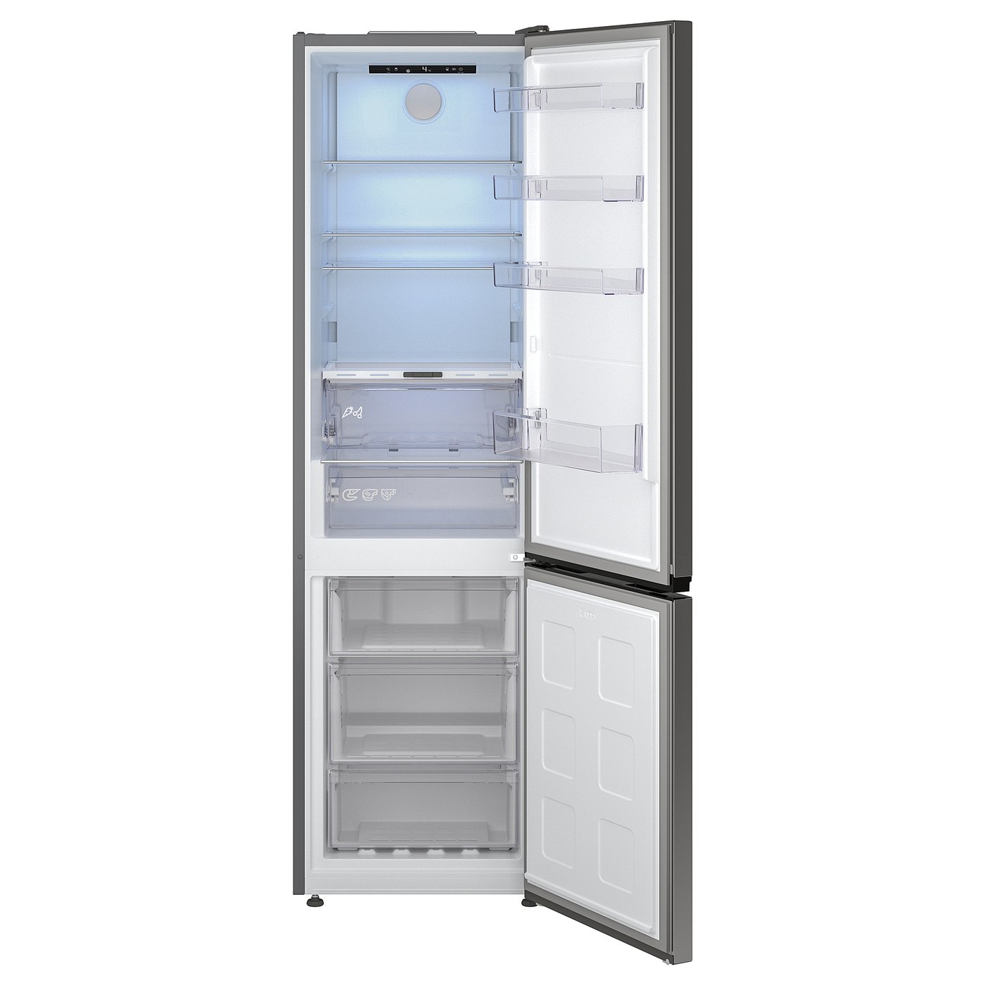 MÖLNÅS frigider/congelator, IKEA 700 independent/aspect oțel
