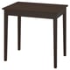 O masă dreptunghiulară IKEA NÄSINGE în maro închis. Confecționat din furnir de lemn cu picioare robuste, combină farmecul rustic și designul modern.