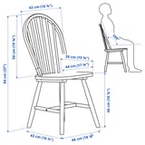 Ilustrație cu măsurători pentru produs: NORDVIKEN.