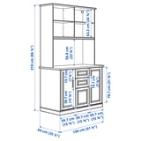 Ilustrație cu măsurători pentru produs: ÖNNERUP.