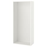 Rama dulapului alb Ikea PLATSA. Design minimalist, formă dreptunghiulară, culoare albă.