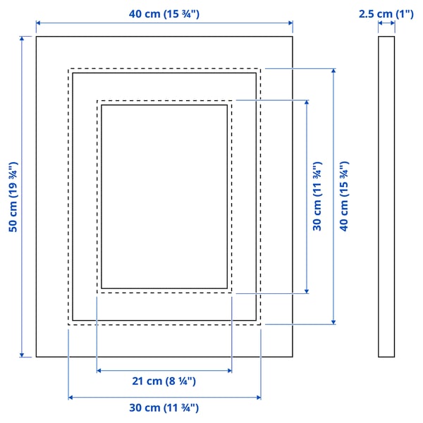 Ilustrație cu măsurători pentru produs: PLOMMONTRÄD.