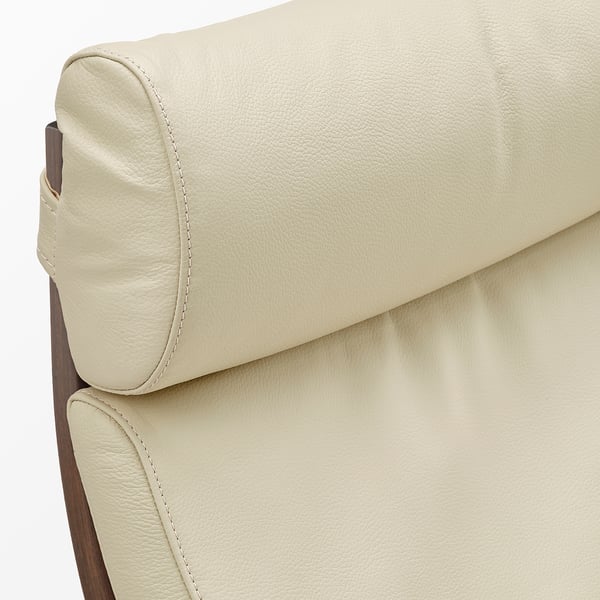 POÄNG Fotoliu, maro/Glose ecru