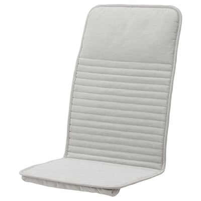 Pernă POÄNG, gri deschis, țesătură moale, formă dreptunghiulară, design matlasat.