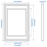 Ilustrație cu măsurători pentru produs: RÖDALM.