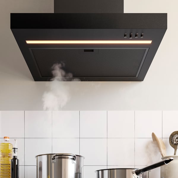 RULLBO Hotă perete, IKEA 300 negru, 60 cm