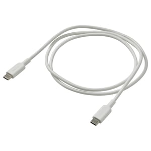 Cablu usb-c alb, flexibil SITTBRUNN, spiralat, fără pvc tpe.