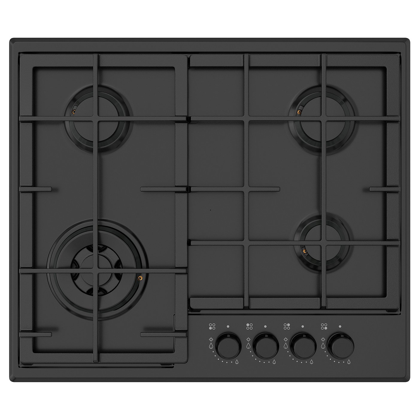 SKÅLAN Plită pe gaz, IKEA 300 negru, 59 cm (preț IKEA Family)