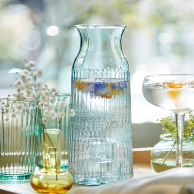 SMÖRFISK Carafă, turcoaz deschis, 1.0 l