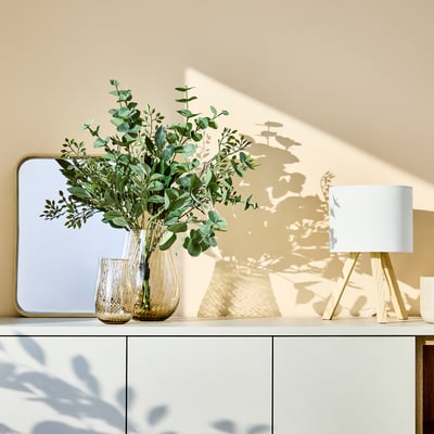 SMYCKA Buchet artificial, interior/exterior eucalipt/verde, 60 cm