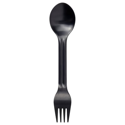 SOLUPPGÅNG Lingură/furculiță, gri închis, 19 cm