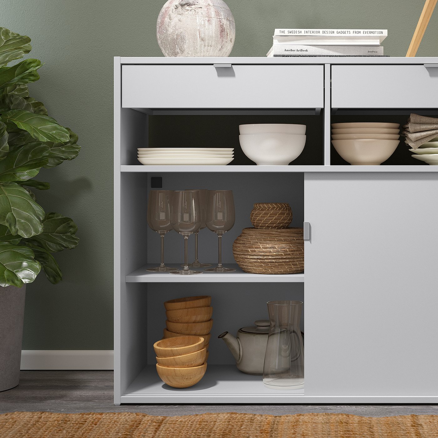 SPIKSMED bufet, gri, 97x40x79 cm - IKEA