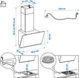 Ilustrație cu măsurători pentru produs: STACKBO.