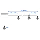STRÅLA Ghirlandă luminoasă LED 10 becuri, artificii/cu baterii