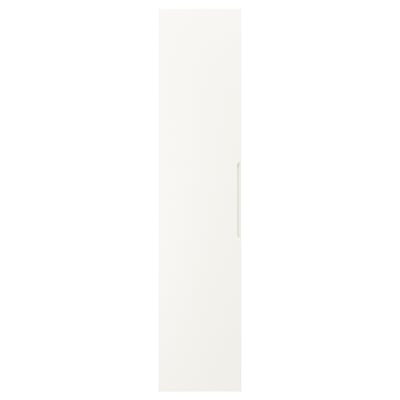 Ușă TONSTAD alb cu design elegant și modern. Balama cu închidere moale, material din plăci de fibre pentru utilizare în dormitor.
