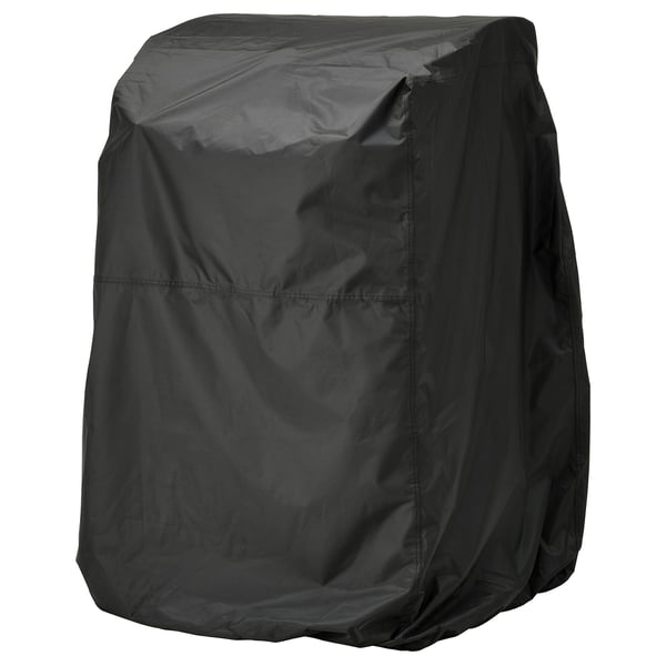 Husă impermeabilă neagră, de formă pătrată, pentru mobilier de exterior; Fabricat din poliester și poliuretan, set de protecție a grădinii sau grătar.