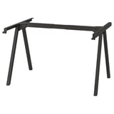 Un cadru de birou negru reglabil TROTTEN, cu un design elegant, cu patru picioare robuste pentru stabilitate.