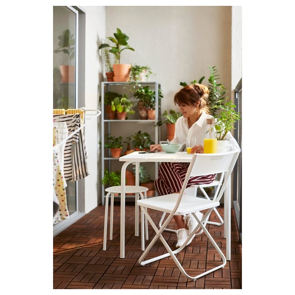 Vaddo Masă Exterior Alb 58x74 Cm Ikea