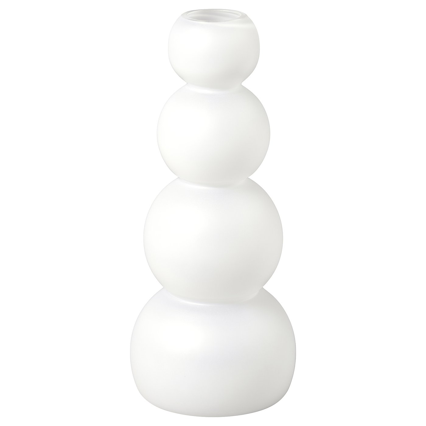 VINTERFINT Vază, sticlă mată/alb, 32 cm