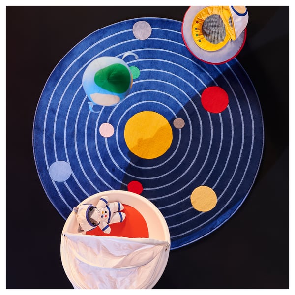 AFTONSPARV Plišana igračka u odelu astronauta, mačka, 28 cm