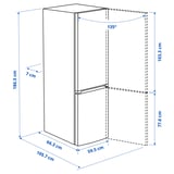 ALINGSÅS Frižider/zamrzivač, IKEA 500 samostojeće/nerđajući čelik, 210/106 l