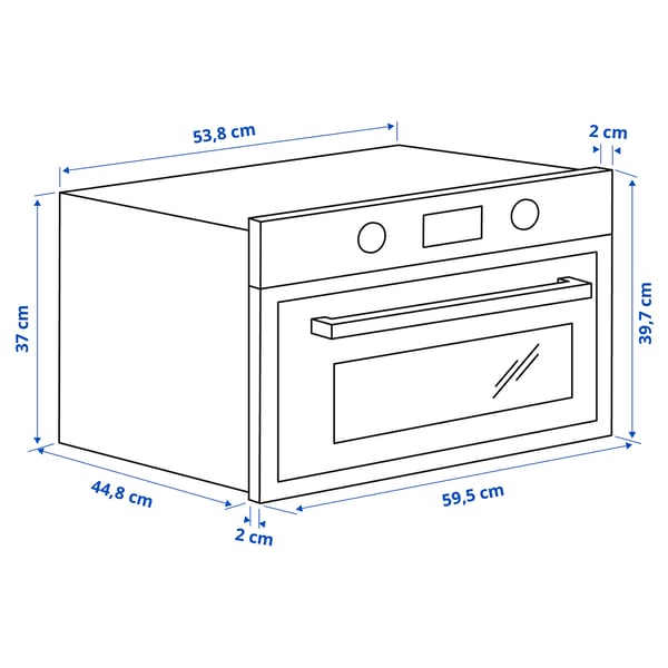ANRÄTTA Mikrotalasna s ventilatorom, IKEA 500 nerđajući čelik