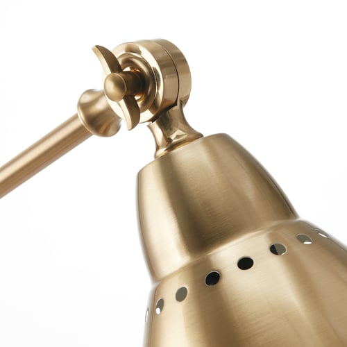 BAROMETER podna/čitaća lampa, boja mesinga IKEA