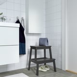 BEKVÄM Stolica s 2 stepenika, crna, 50 cm