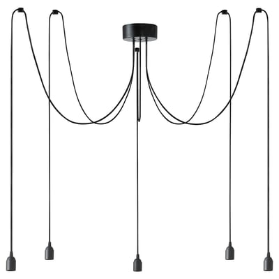 BENGTSBOL Visilica s 5 lampi, crna