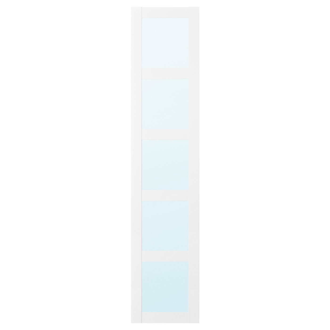 BERGSBO Vrata s ogledalom, bela, 50x229 cm