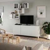 BESTÅ / EKET TV/komb. za odlaganje, bela/Lappviken/Stubbarp, 180x42x220 cm