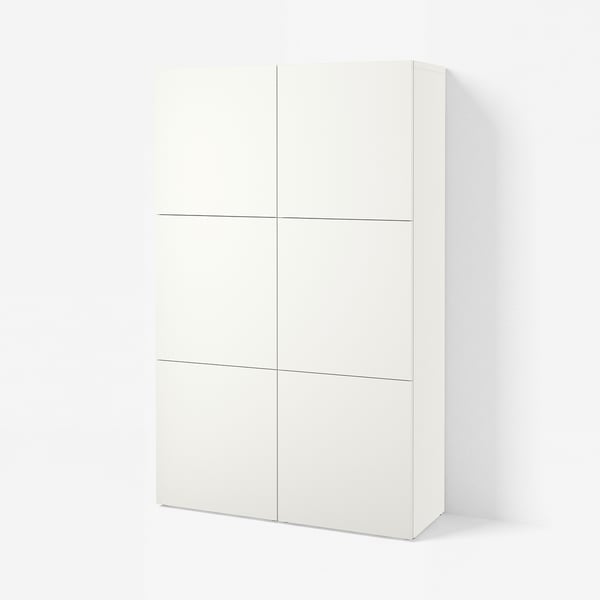 BESTÅ Kombin. odlaganje s vratima, bela/Lappviken bela, 120x42x193 cm