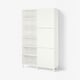 BESTÅ Kombin. odlaganje s vratima, bela/Lappviken/Stubbarp bela, 120x42x202 cm