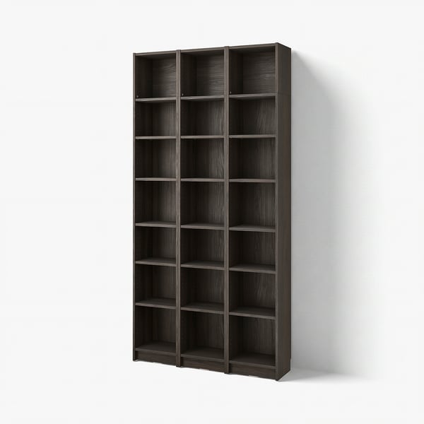 BILLY Komb.biblioteke s dodat. elementima, tamnosmeđa im. hrastovine, 120x28x237 cm