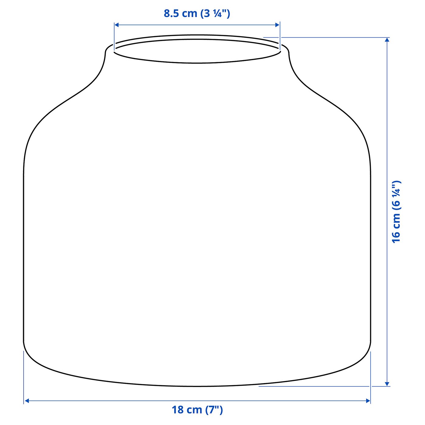 BLODBJÖRK Vaza, bež, 16 cm