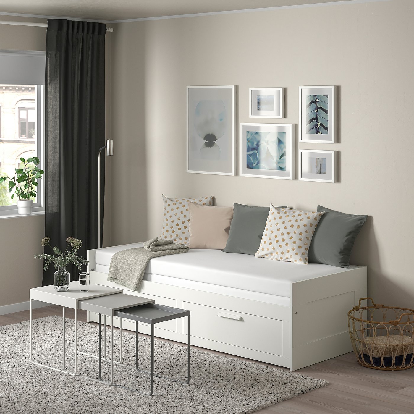 BRIMNES Nameštaj za spavaću sobu, 3 k., bela, 80x200 cm