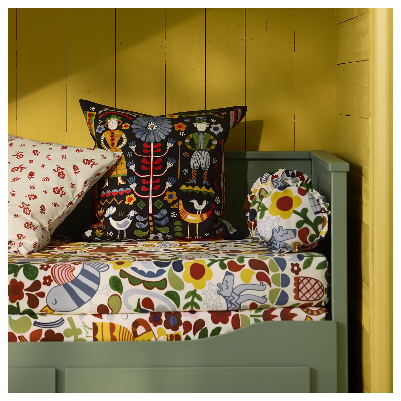 CINTIAKAKTUS Izrezana tkanina, bela/raznobojno, 150x300 cm