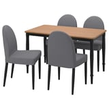 DANDERYD / DANDERYD Sto i 4 stolice, borov furnir crna/Vissle crna, 130x80 cm