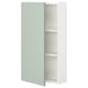 ENHET Zidni element s 2 police/vratima, bela/bleda sivozelena, 40x17x75 cm