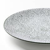 ENTUSIASM Desertni tanjir, dezenirano/zelena, 18 cm