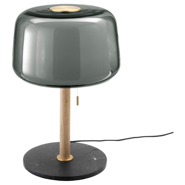 EVEDAL Stona lampa, mermer/siva