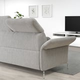 FAMMARP Sofa 4-sed i lenjivac, desno metal/Viarp bež/smeđa