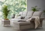 FAMMARP Sofa 4-sed i lenjivac, desno metal/Viarp bež/smeđa