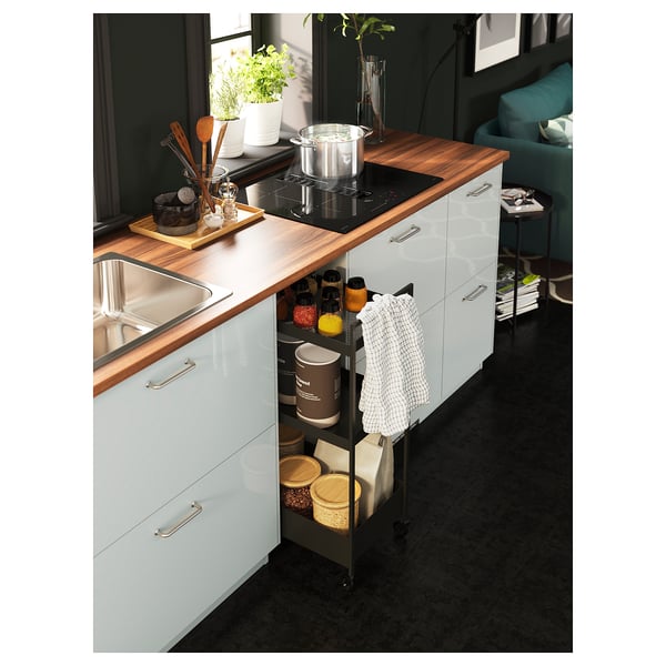 FÖRDELAKTIG Indukciona ploča/ugrađ. aspirator, IKEA 500 crna, 60 cm