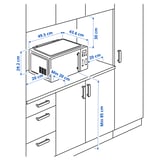 GÅTEBO Mikrotalasna s ventilatorom, funkcija friteze na vruć vazduh IKEA 500/crna